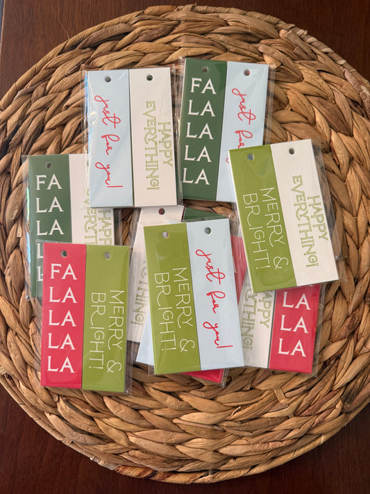 Skinny sample pack of non-personalized tags