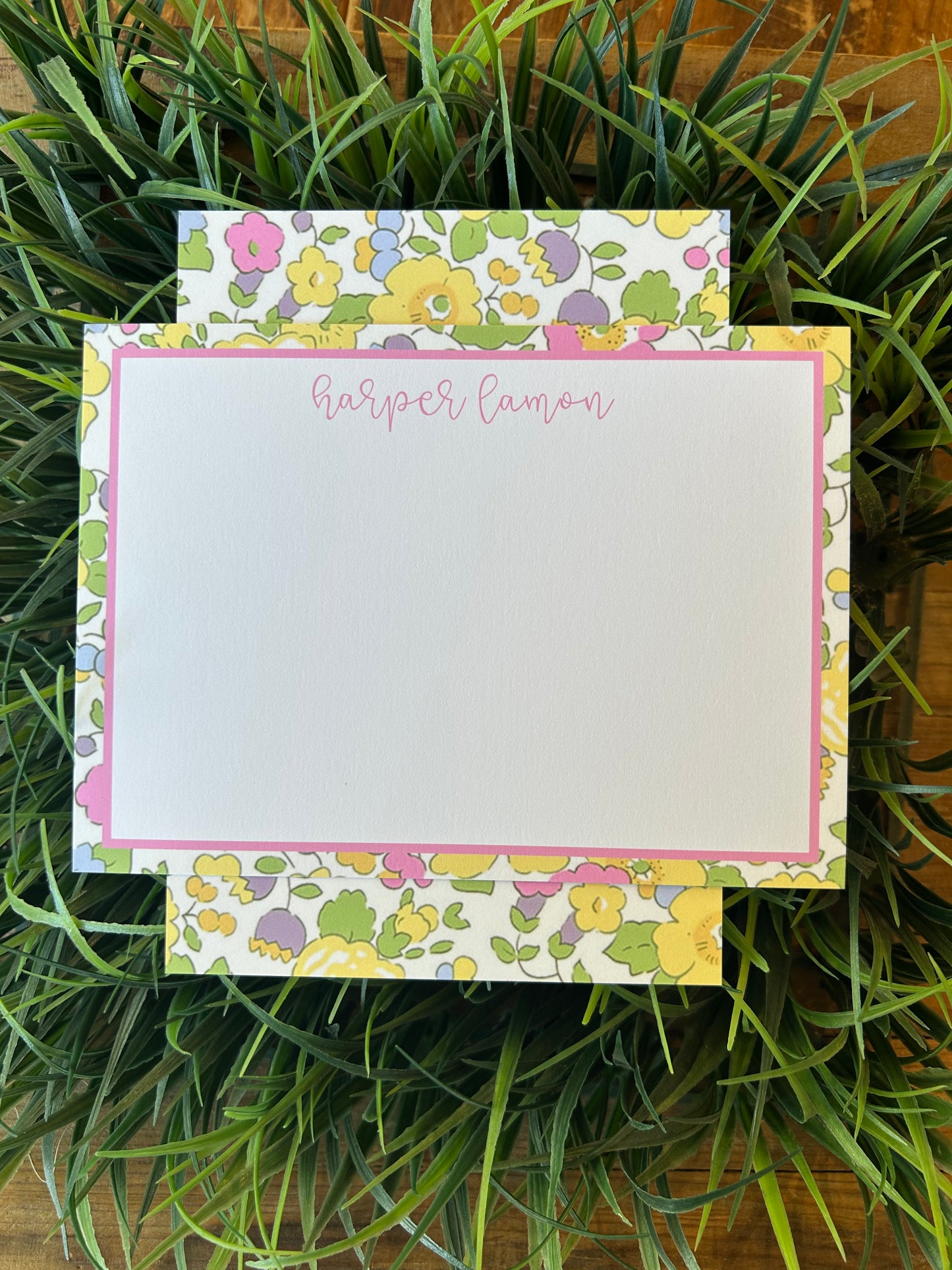 Liberty inspired floral watercolor personalized notecards