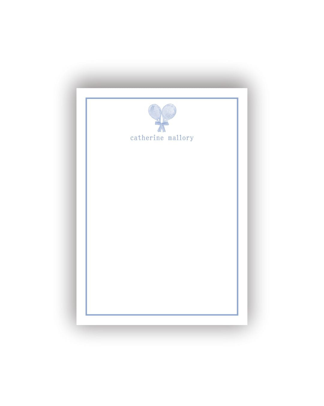 Tennis racquet notepad