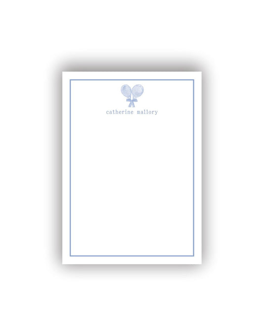 Tennis racquet notepad