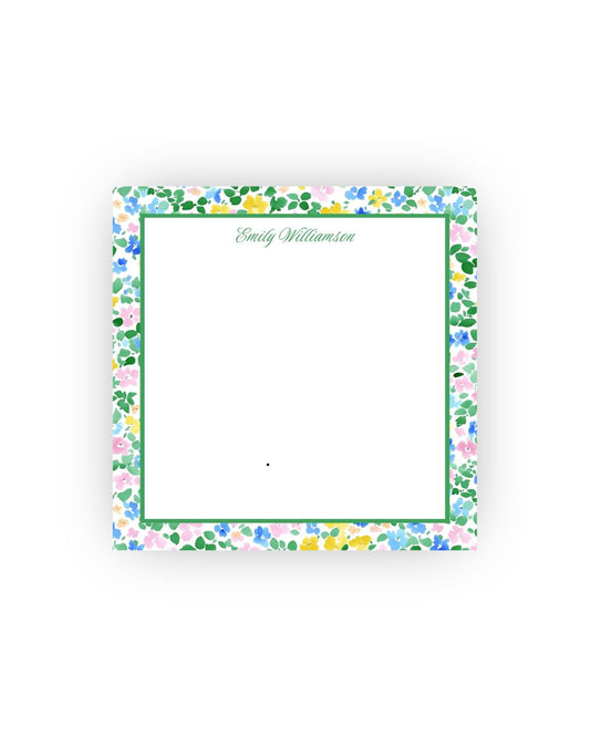 Bright Floral Square personalized notepad