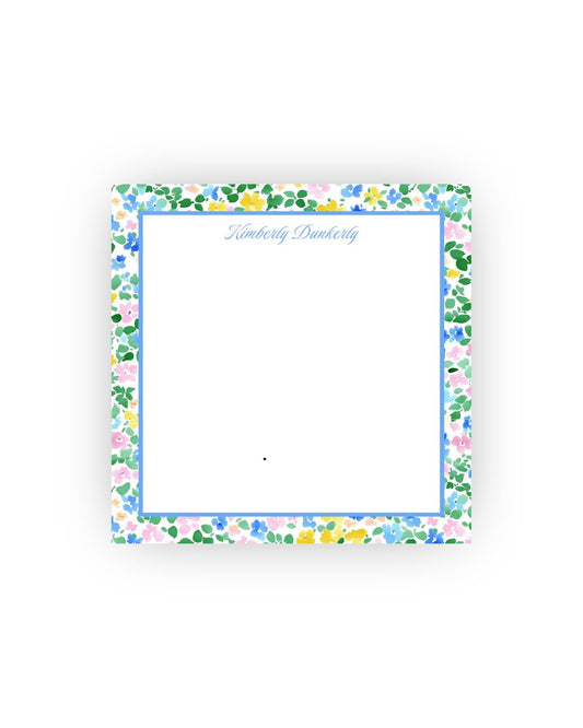 Bright Floral Square personalized notepad