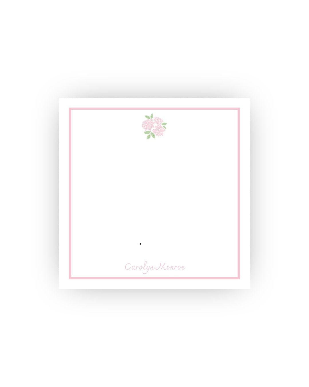Hydrangea personalized notepad