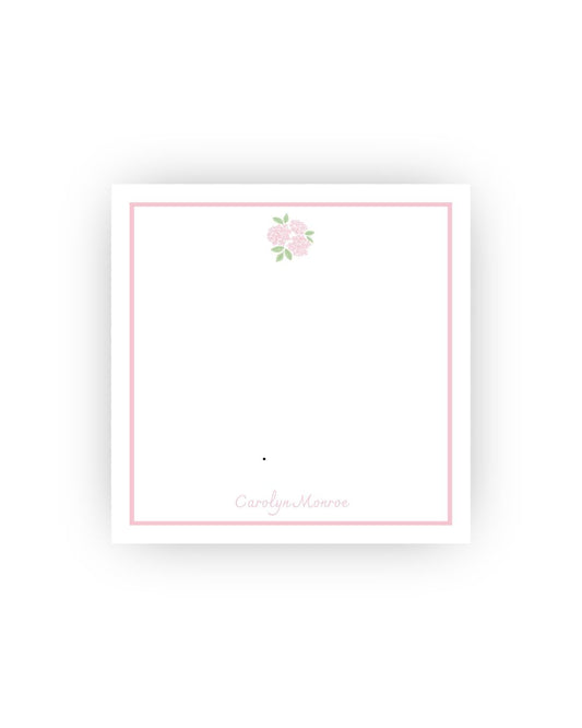Hydrangea personalized notepad