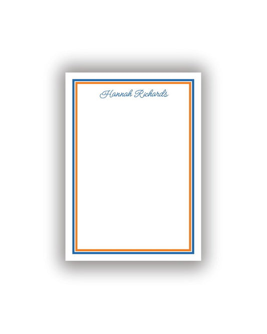 Collegiate Colors Personalized Notepad