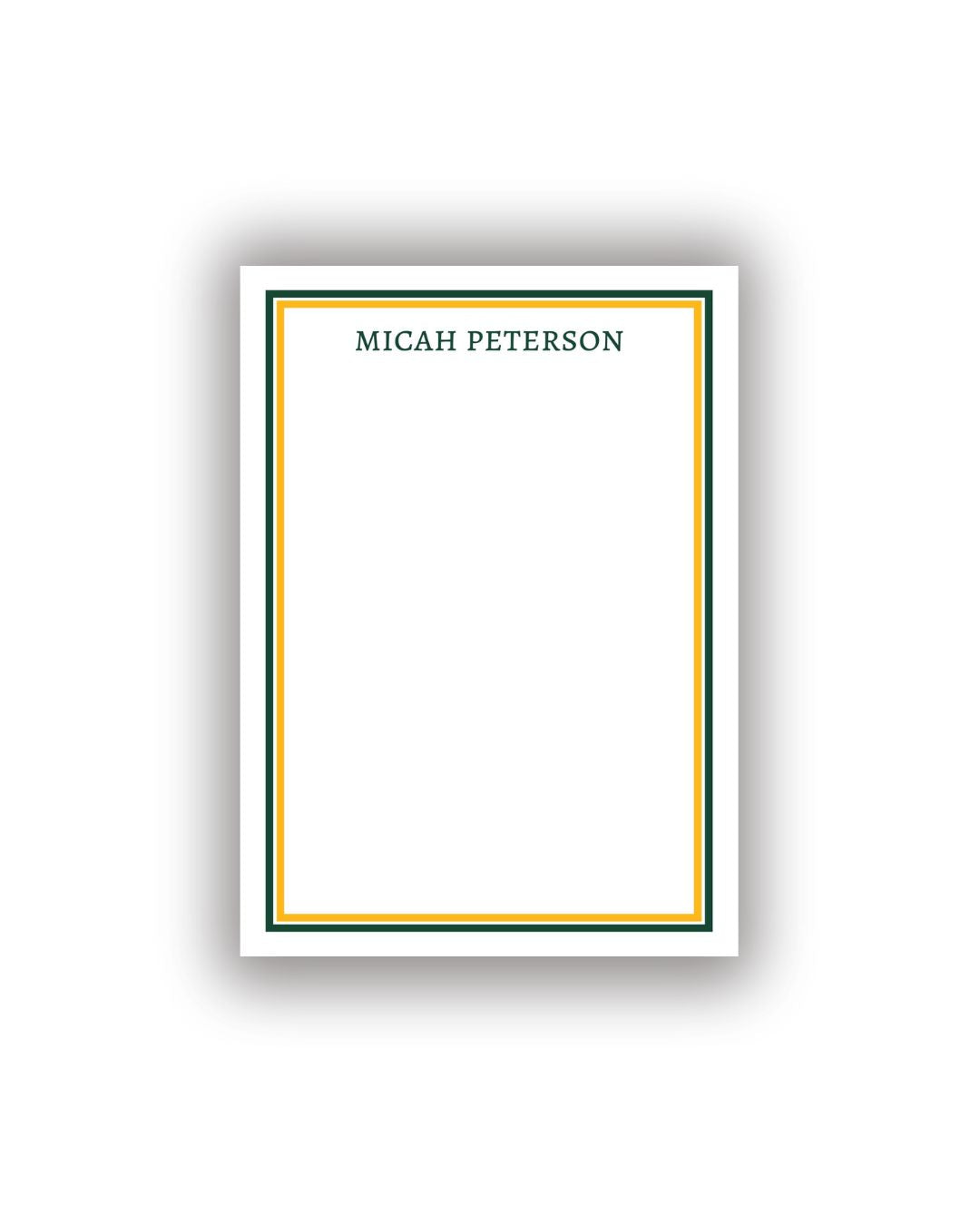 Collegiate Colors Personalized Notepad