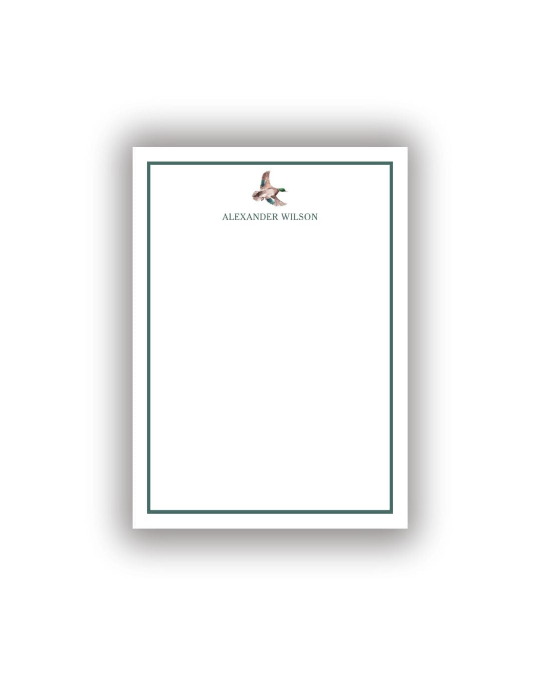 Handsome mallard duck personalized notepad