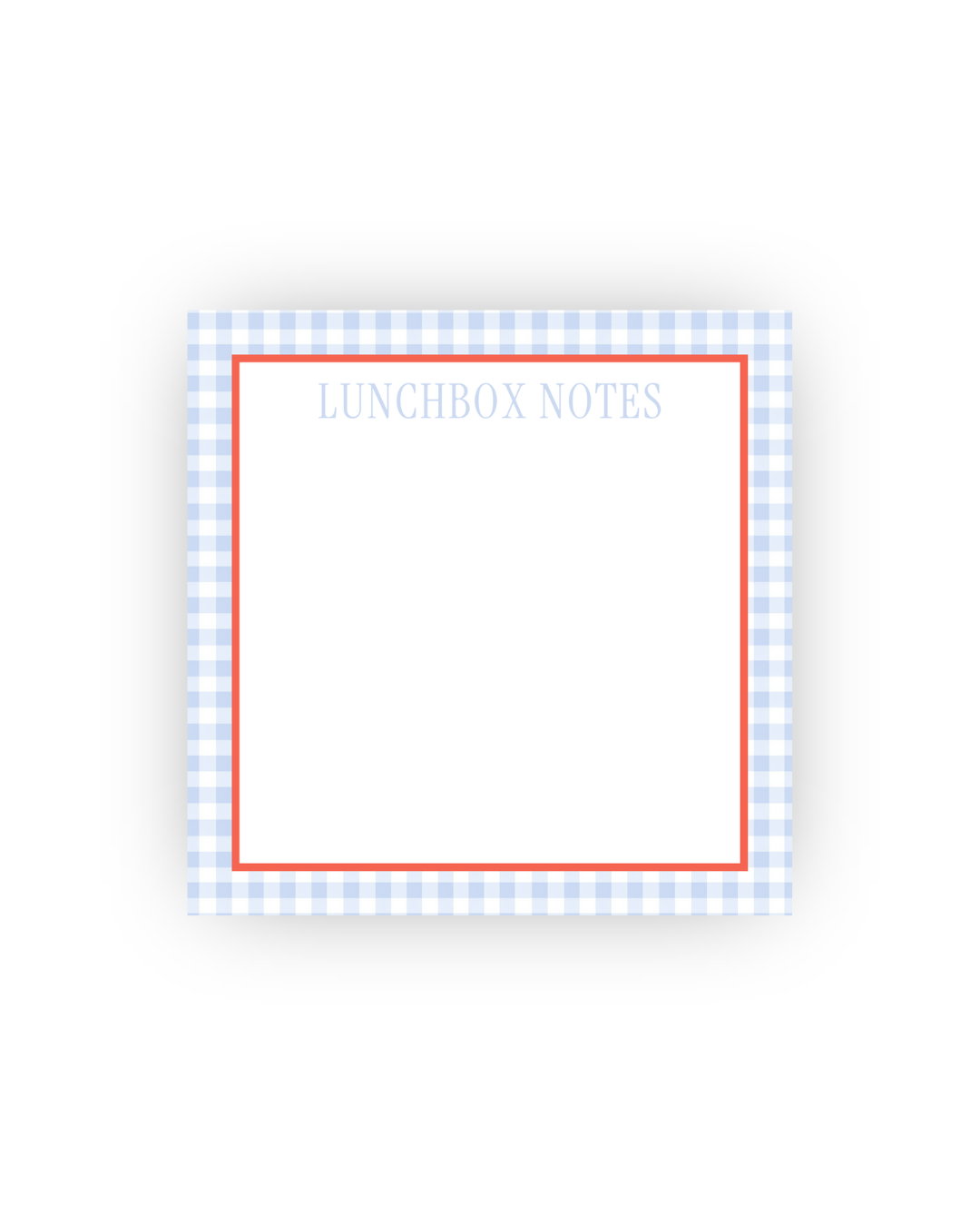 Blue Gingham Lunchbox notepad