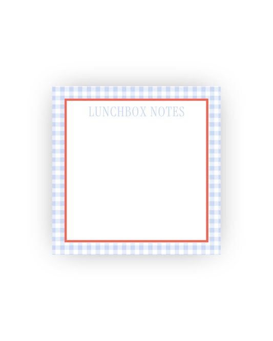 Blue Gingham Lunchbox notepad