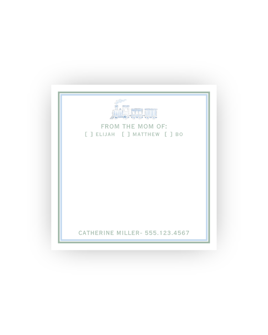 Train and Border communication notepad for mom
