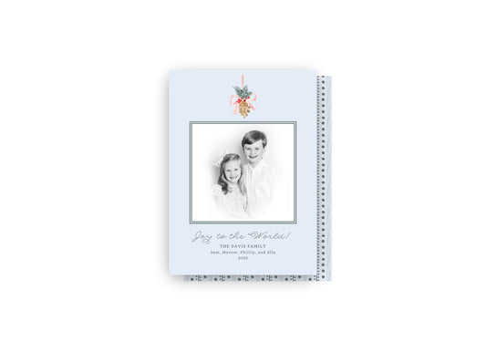 Watercolor Mistletoe Personalized Christmas Card
