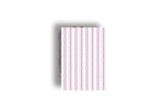 Red and Blue Hydrangea and Bow Swag Personalized Christmas Card