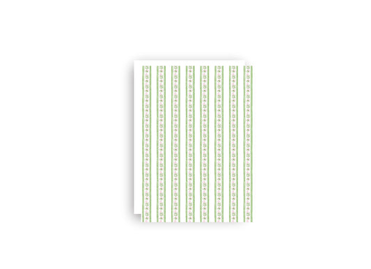 Green and Pink Grandmillennial Print Christmas Card