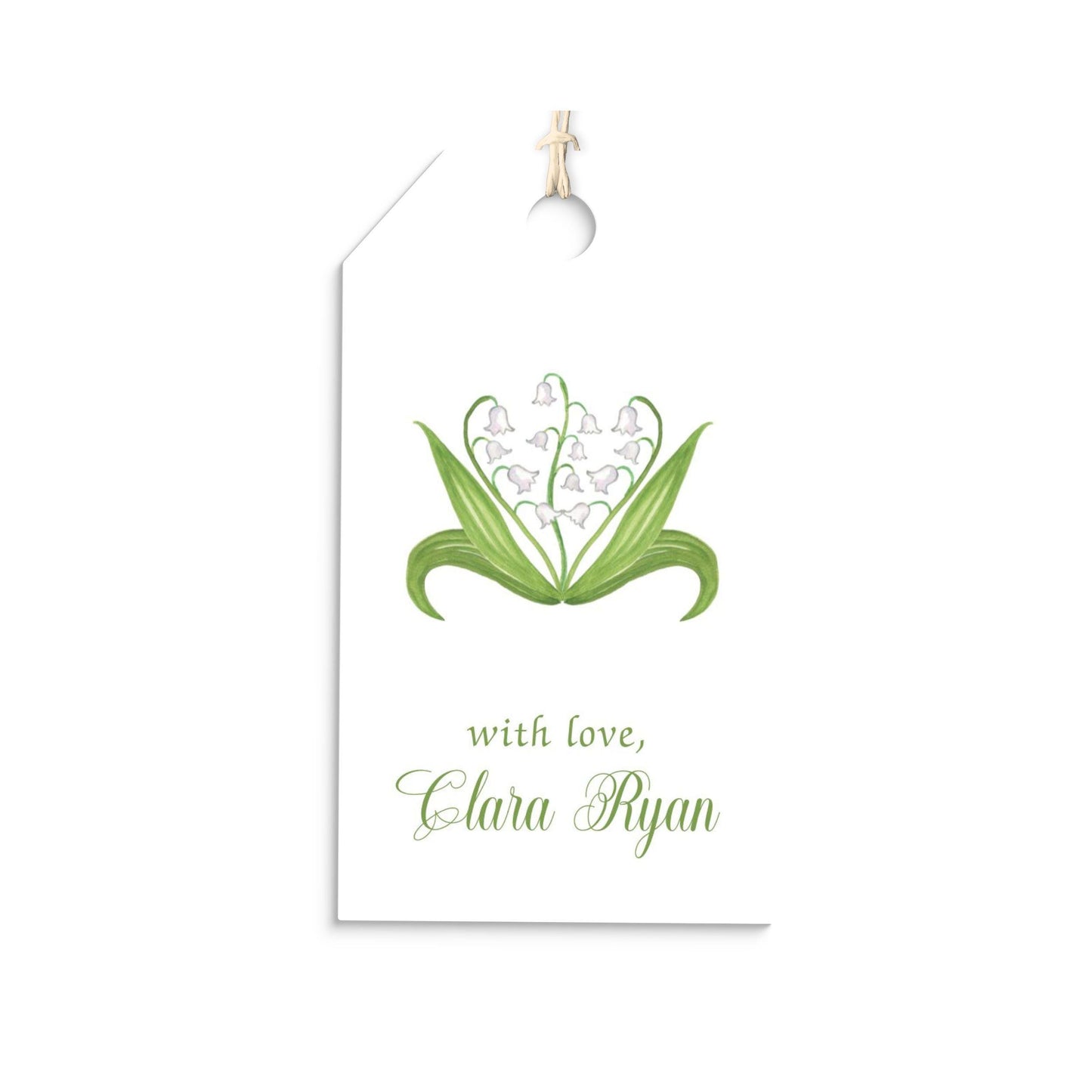 Lily of the Valley personalized hang tags
