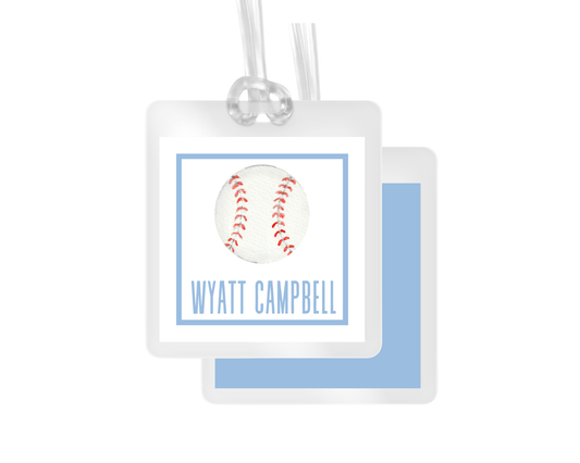 Baseball personalized bag tags