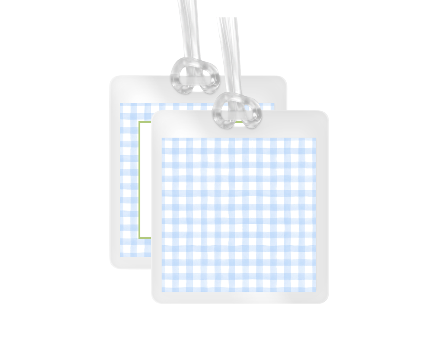 Backpack and Gingham Personalized Bag Tag