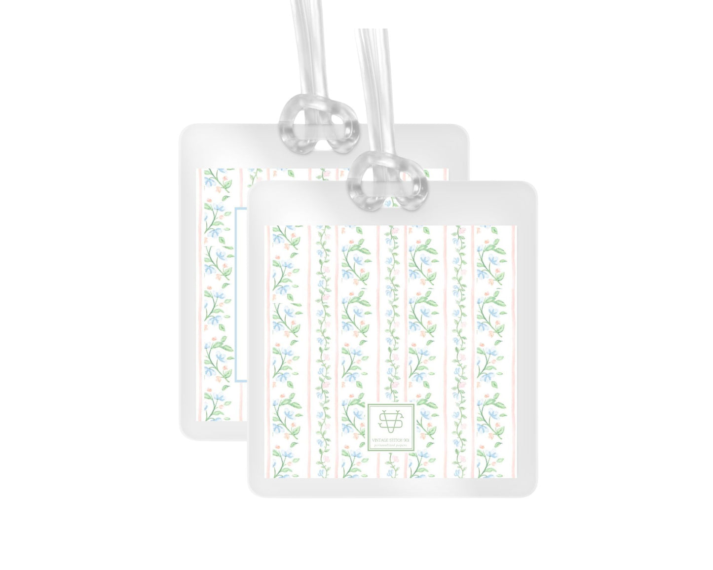 Floral Personalized Bag Tag