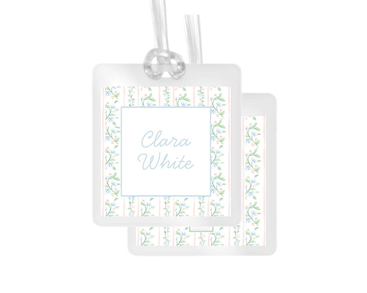 Floral Personalized Bag Tag