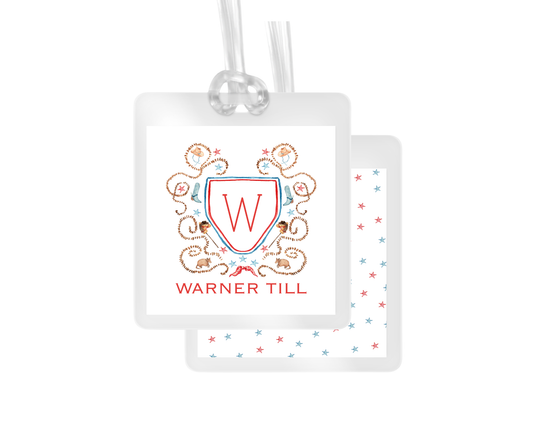 Buckaroo Crest personalized bag tags