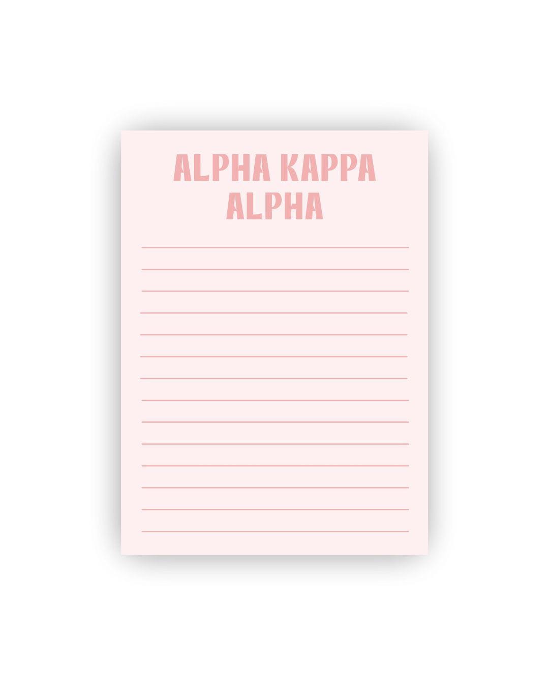 Colorful Sorority Lined Notepads