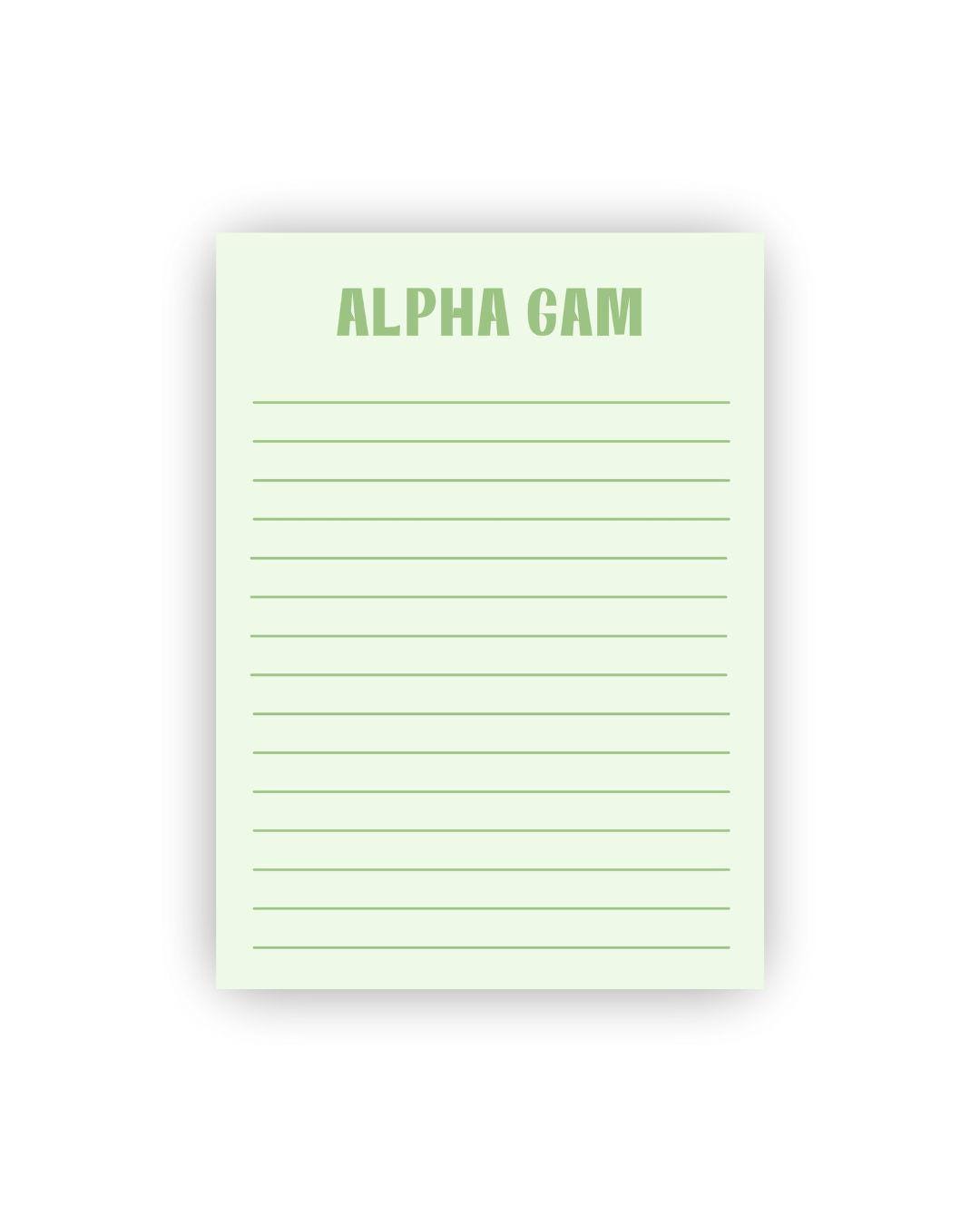 Colorful Sorority Lined Notepads