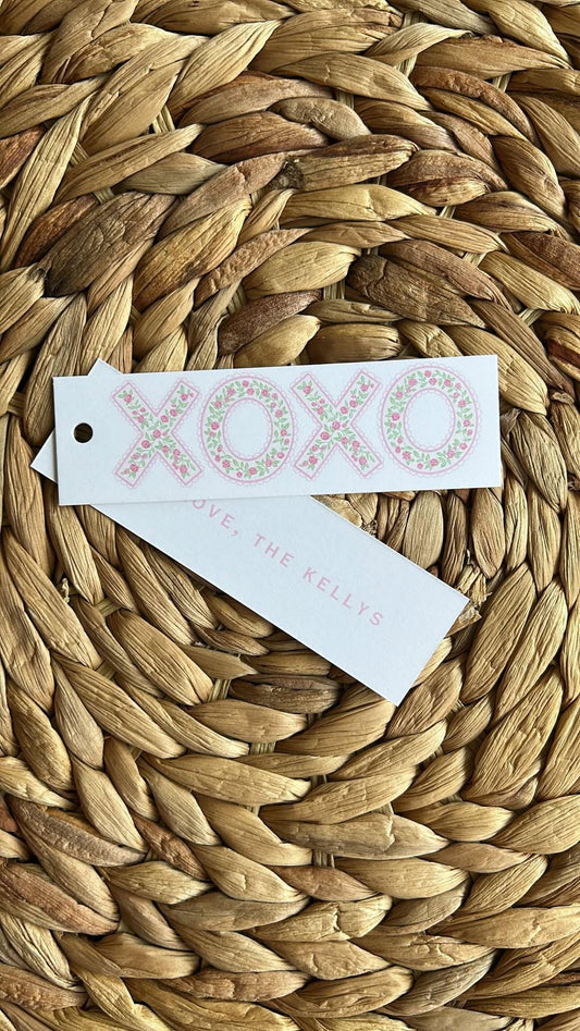 XOXO skinny tags