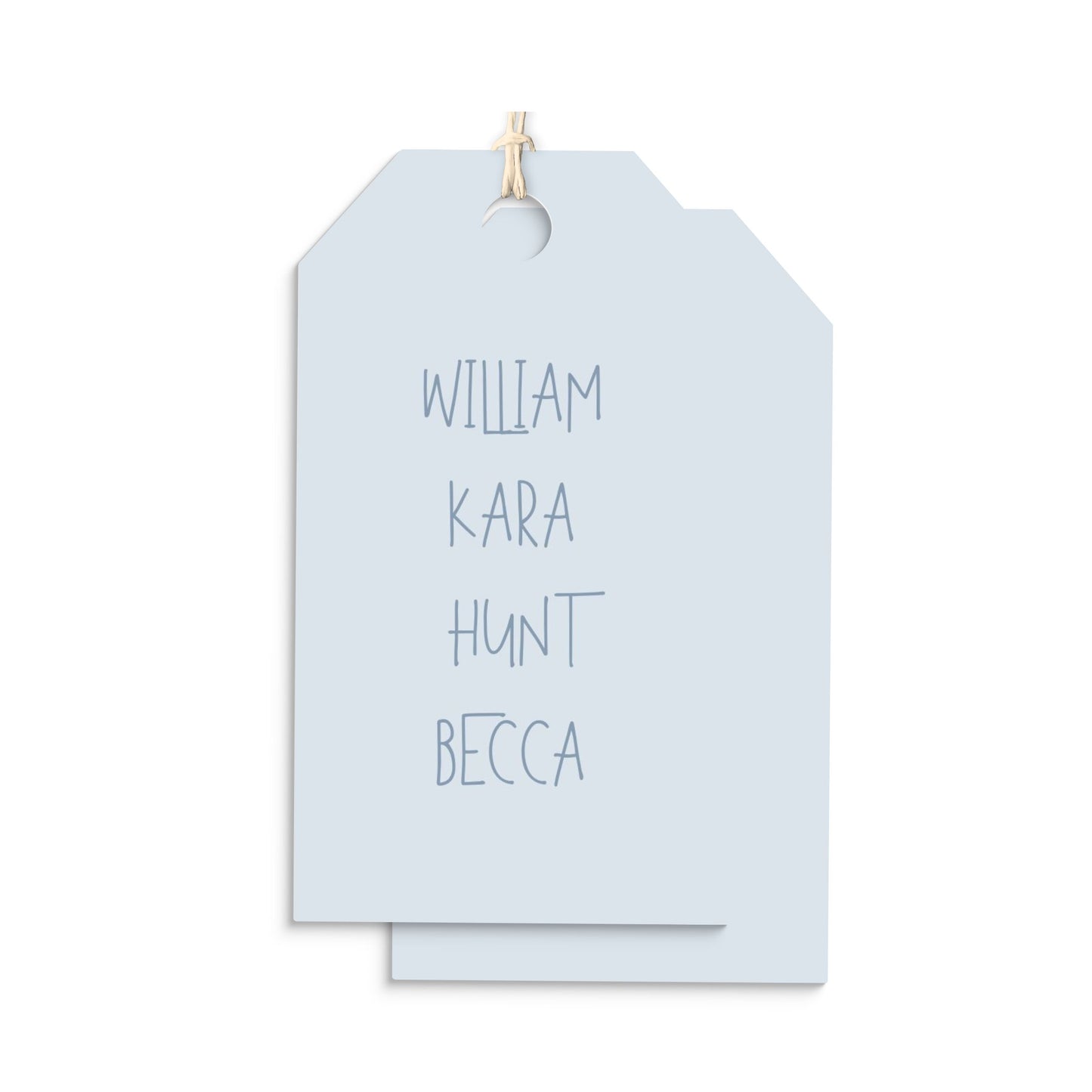Modern Font Family Personalized Hang Tags