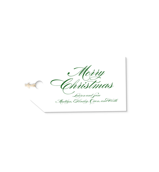 Formal Christmas personalized hang tags