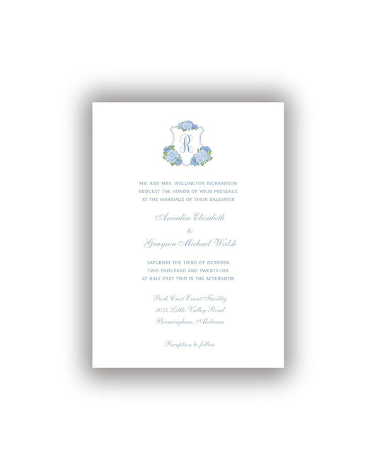 Lovely Hydrangea Wedding Invitation