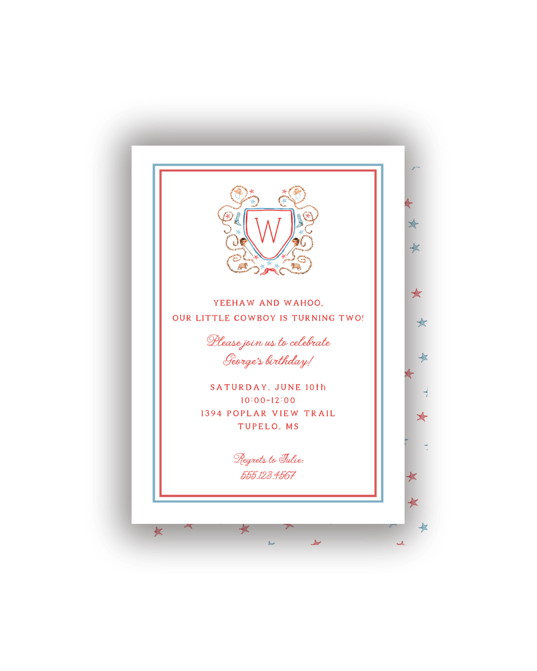 Buckaroo Crest invitation