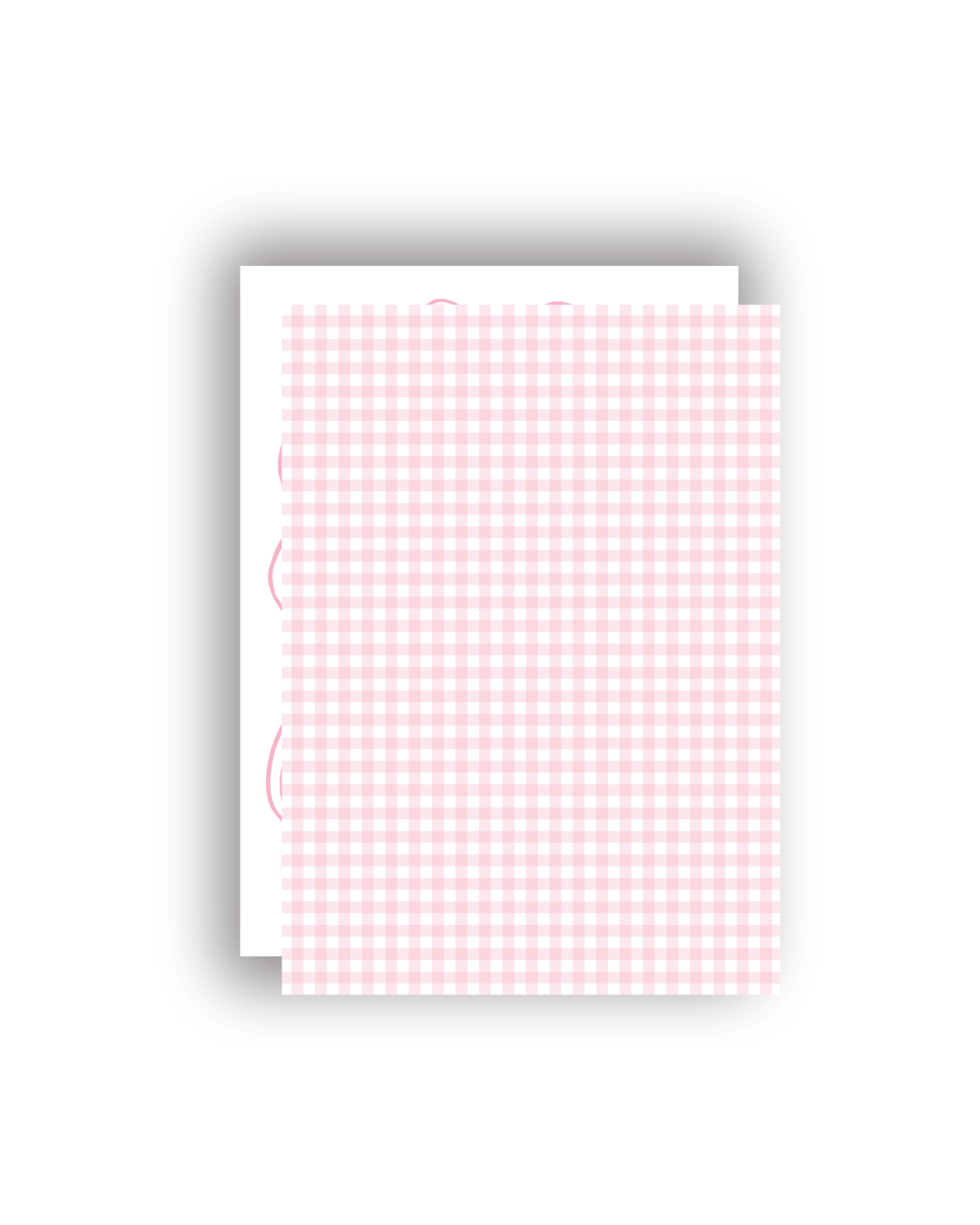 Large Bow and Gingham personalized invitations