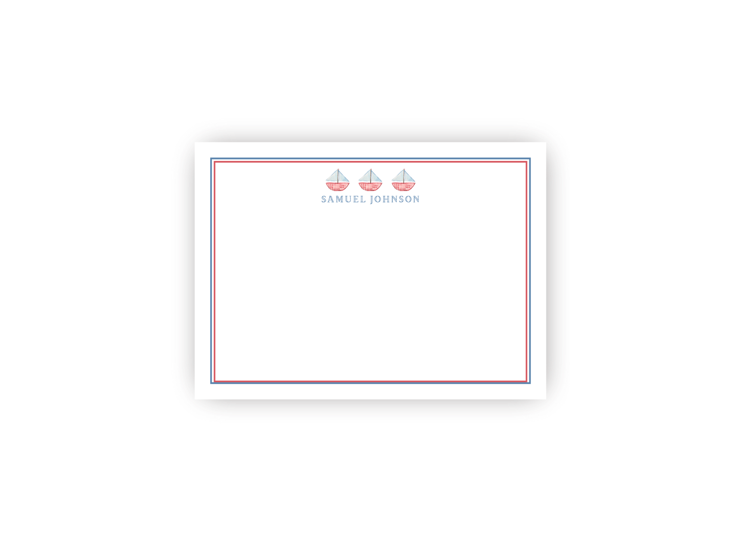 Sailboat Trio Personalized Notecards