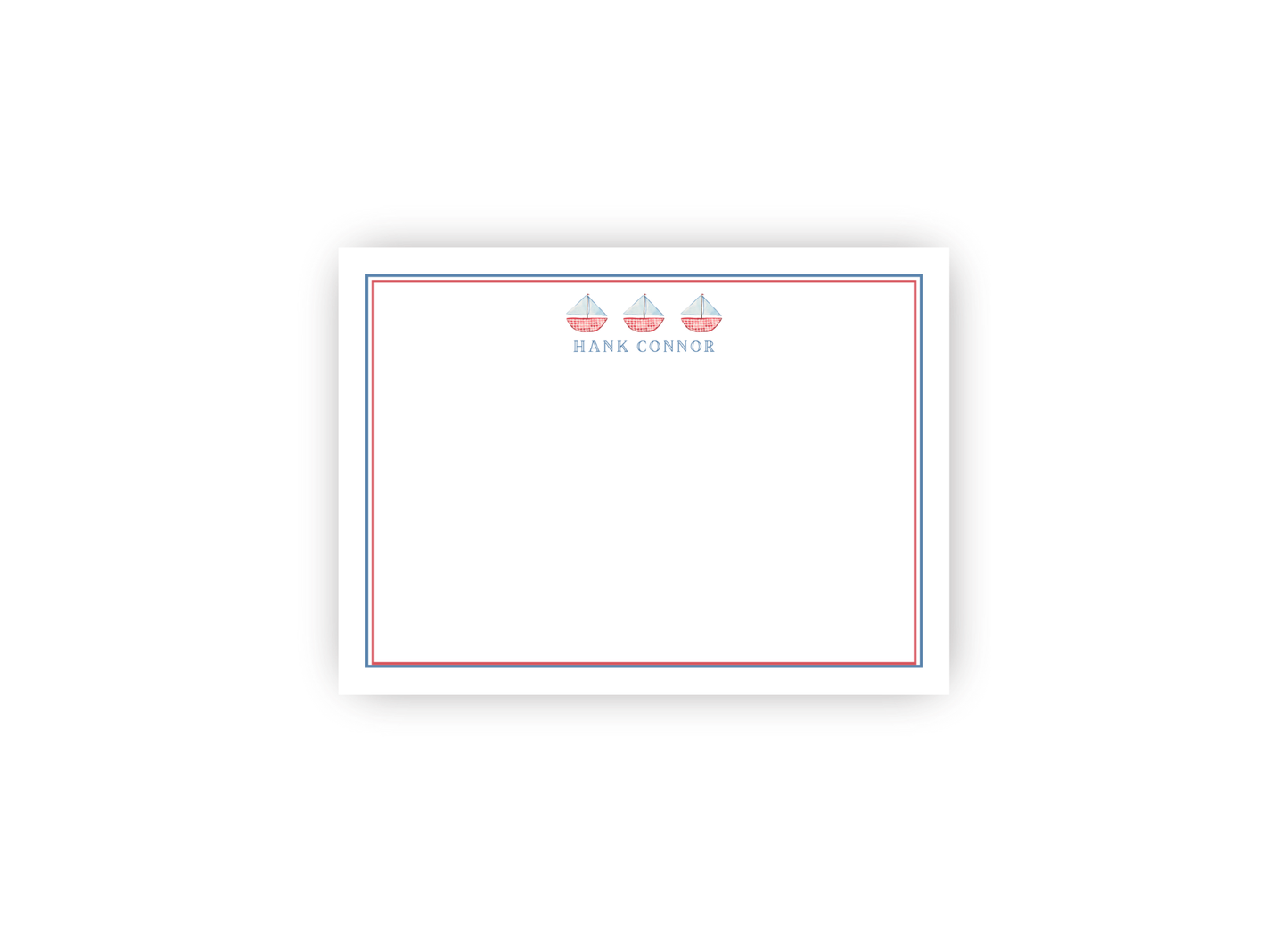 Sailboat Trio Personalized Notecards