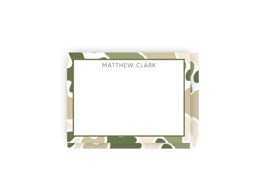 Camouflage Personalized Notecards