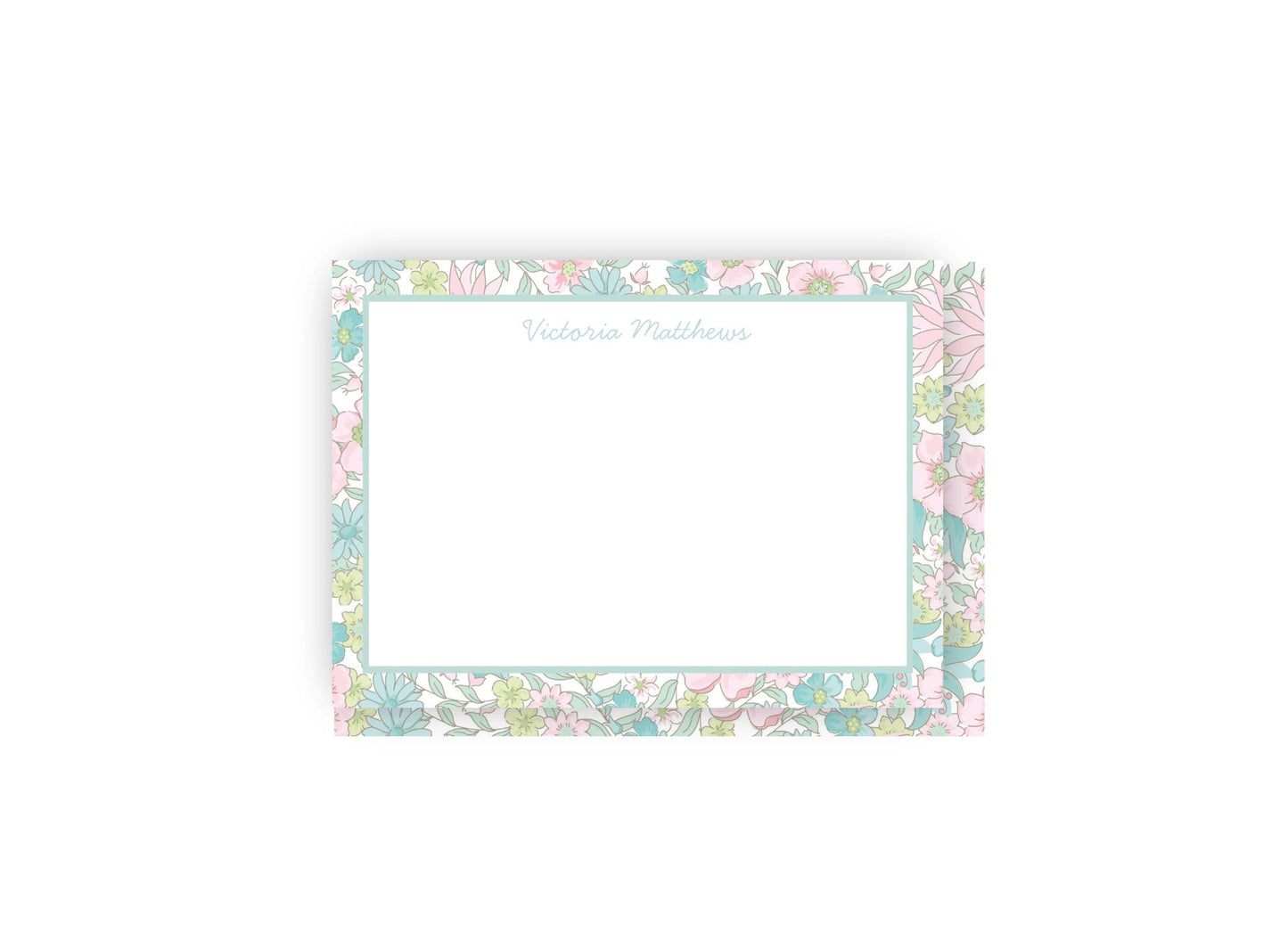 Pastel Floral Personalized Notecards
