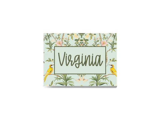 Chinoiserie Folded Personalized Notecards