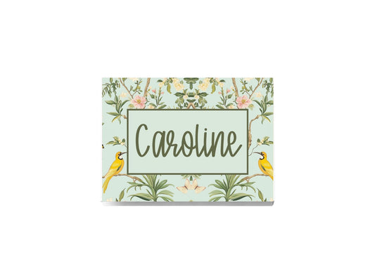 Chinoiserie Folded Personalized Notecards