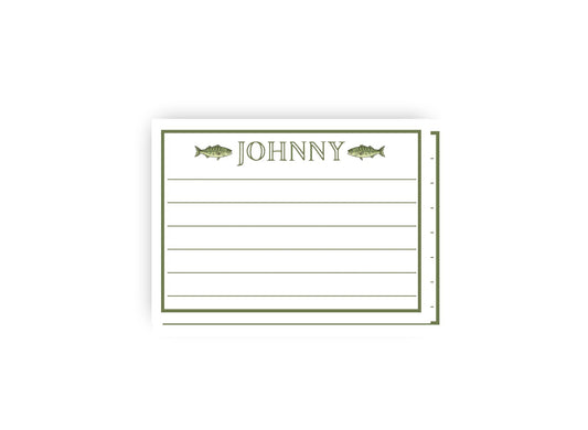 Fish Personalized Lined Notecards