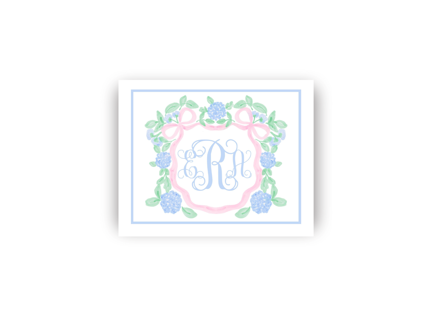 Hydrangea Grandmillennial Monogrammed Print- DIGITAL FILE