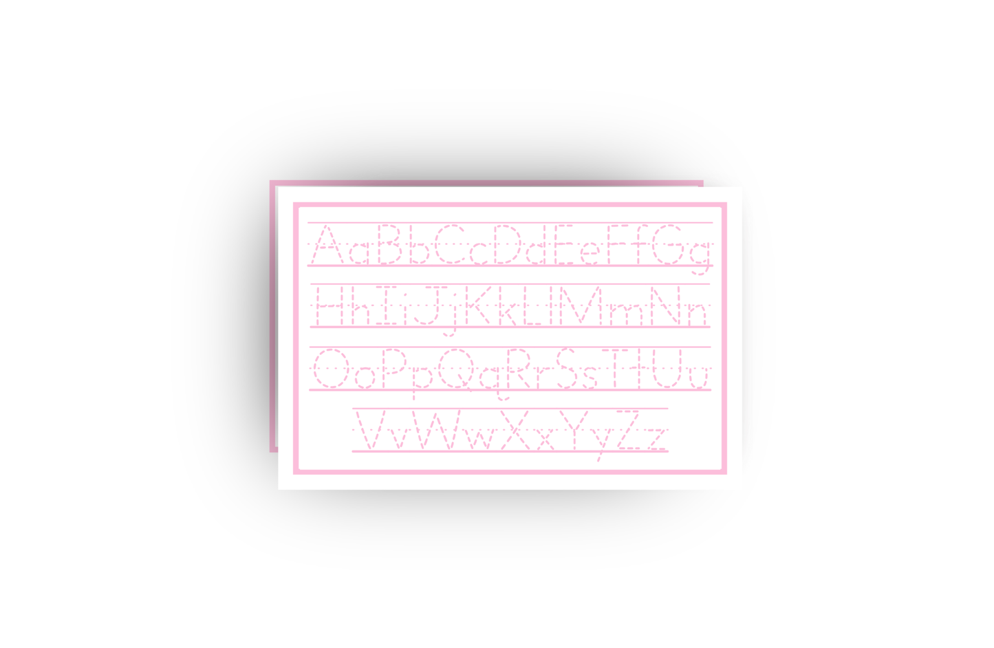 Personalized ABC tracing placemat with bow detail