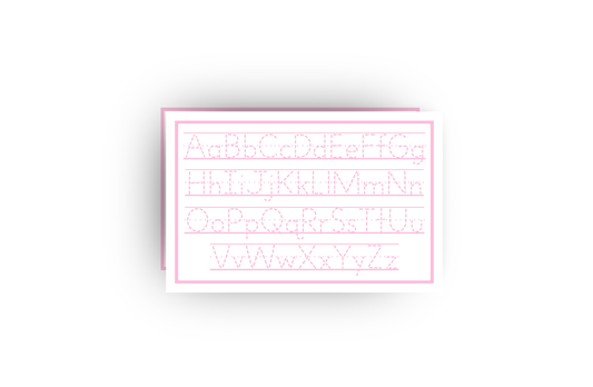 Personalized ABC tracing placemat with bow detail