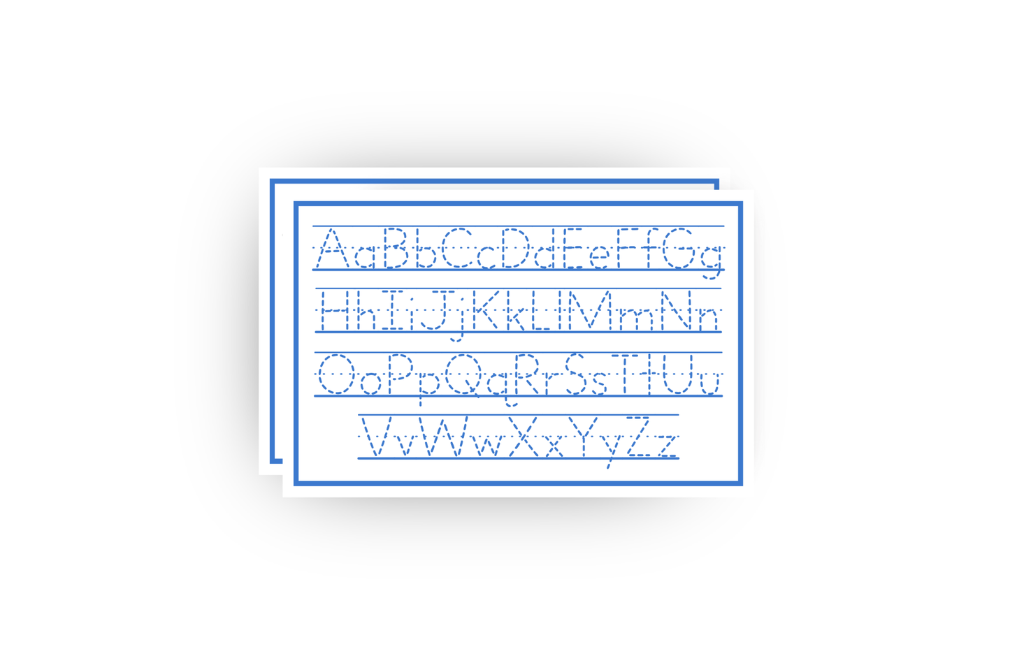 Trucks personalized ABC tracing placemat