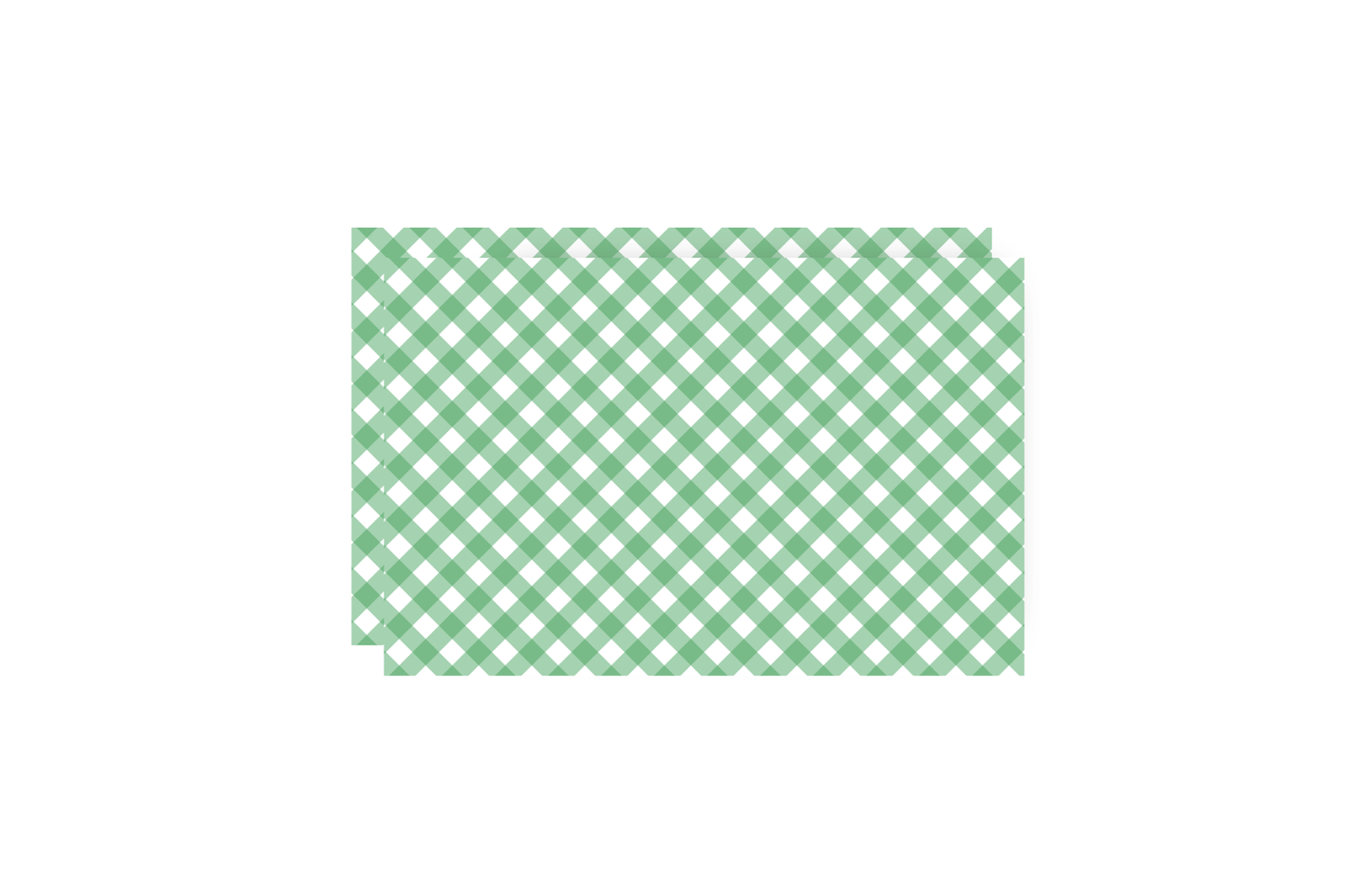 Green Gingham and Blue border personalized placemat