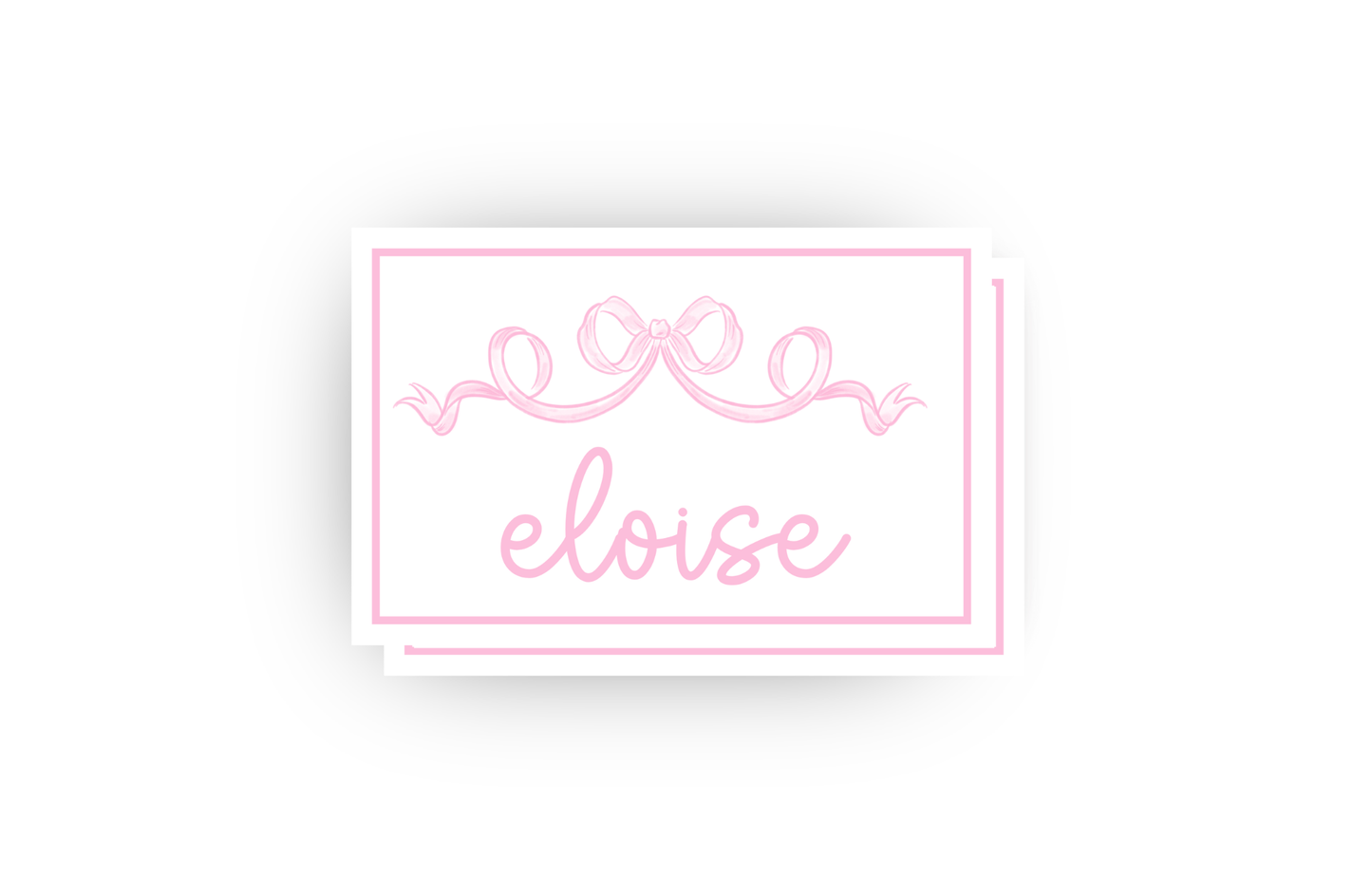 Personalized ABC tracing placemat with bow detail