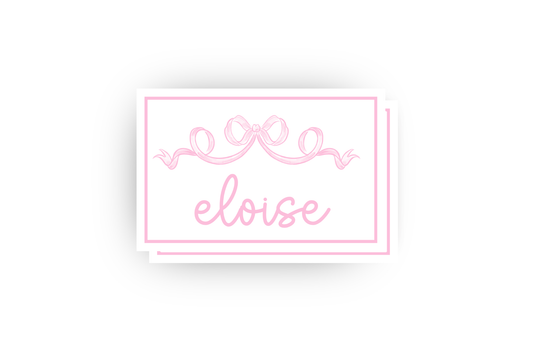 Personalized ABC tracing placemat with bow detail