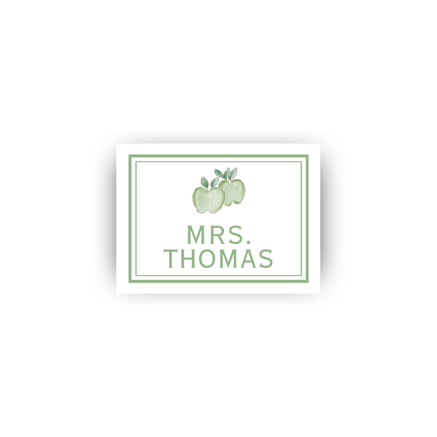 Green Apple Teacher business cards