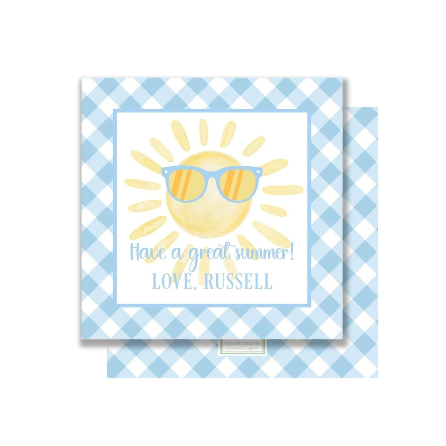Summer Sunshine personalized gift tags