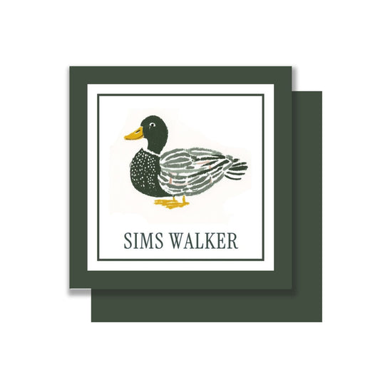 Watercolor Duck personalized gift tags